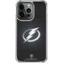 NHL Tampa Bay Lightning Black Background iPhone 16 Pro Clear Case